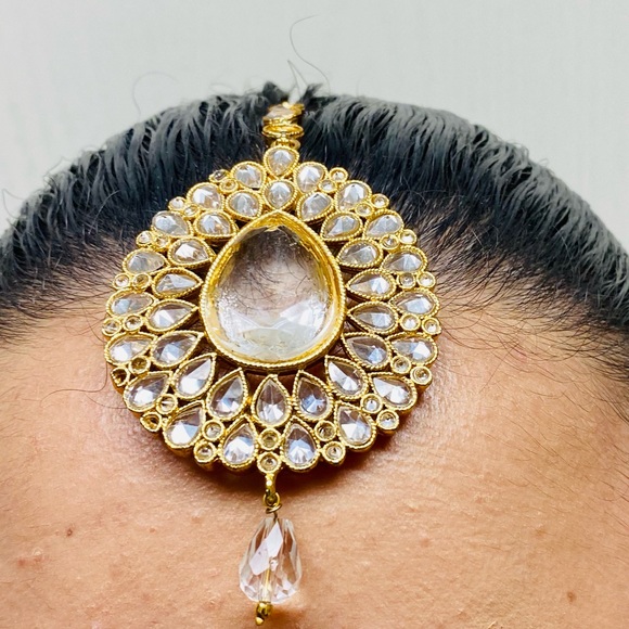 Gold Indian/ Punjabi necklace set - Picture 12 of 14